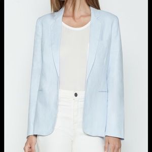 Joie mehira linen blazer light blue color